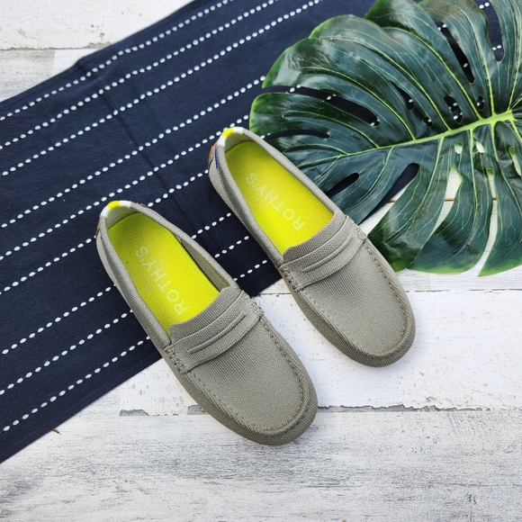 Rothy´s The Driver Loafers Green Martini Size Flats Loafers